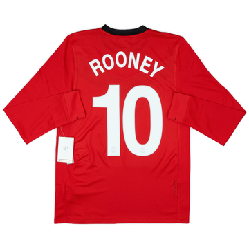 2009-10 Manchester United Home L/S Shirt Rooney #10 (S)