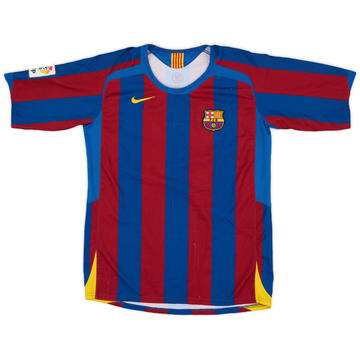 2005-06 Barcelona Home Shirt - 6/10 - (XL.Boys)