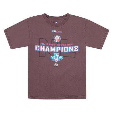 2008 Philadelphia Phillies NL East Division Champions Majestic Tee Y
