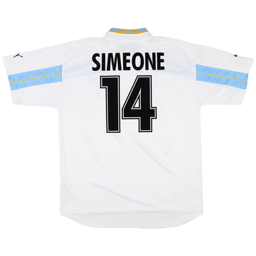 1999-00 Lazio Centenary Home Shirt Simeone #14 - 6/10 - (XXL)
