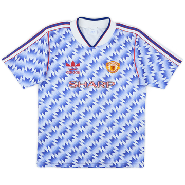 1990-92 Manchester United Away Shirt - 7/10 - (M.Boys)