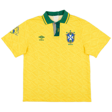 1991-93 Brazil Home Shirt - 7/10 - (L)