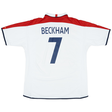 2003-05 England Home Shirt Beckham #7 - 6/10 - (XXL)