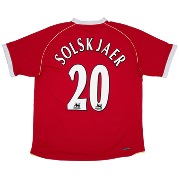 2006-07 Manchester United Home Shirt Solskjaer #20 - 5/10 - (XL)