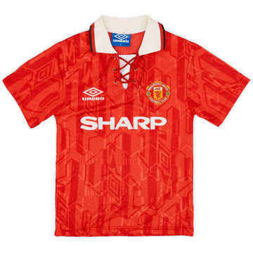 1992-94 Manchester United Home Shirt - 6/10 - (S.Boys)
