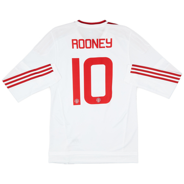 2015-16 Manchester United Player Issue Away L/S Shirt Rooney #10 (M)