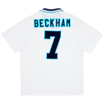 1995-97 England Home Shirt Beckham #7 - 8/10 - (XL)