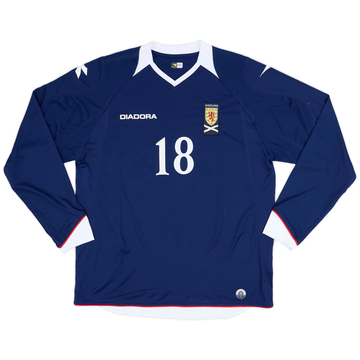 2008-09 Scotland Home L/S Shirt #18 - 9/10 - (XXL)