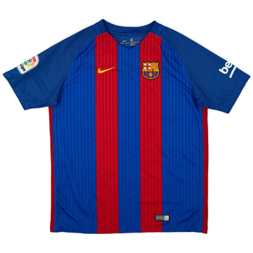 2016-17 Barcelona Home Shirt - 9/10 - (XL.Boys)