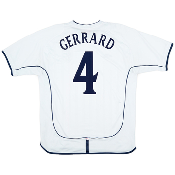 2001-03 England Home Shirt Gerrard #4 - 5/10 - (XL)