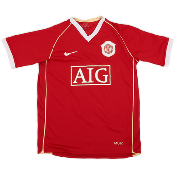 2006-07 Manchester United Home Shirt - 8/10 - (L.Boys)