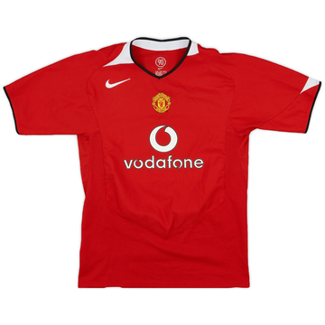 2004-06 Manchester United Home Shirt - 9/10 - (XL.Boys)