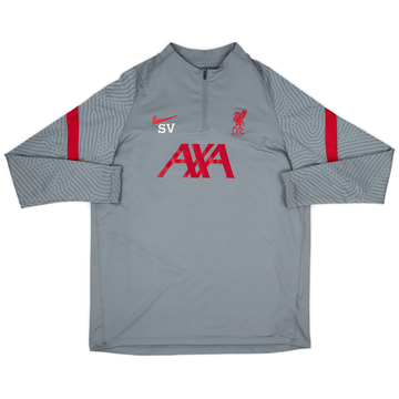 2020-21 Liverpool Staff Issue Nike 1/4 Zip Drill Top SV - 8/10 - (XL)