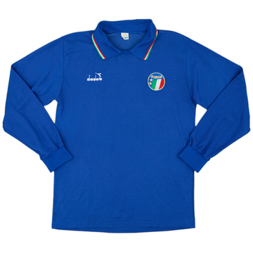 1986-91 Italy Home L/S Shirt - 7/10 - (L)