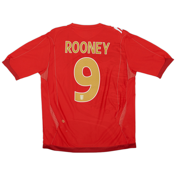 2006-08 England Away Shirt Rooney #9 - 6/10 - (L)