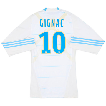 2010-11 Olympique Marseille Player Issue TechFit Home L/S Shirt Gignac #10 - 9/10 - (M)