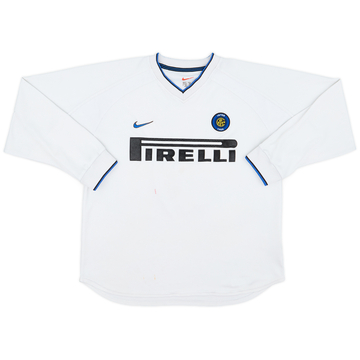 1999-00 Inter Milan Match Issue Away L/S Shirt #5