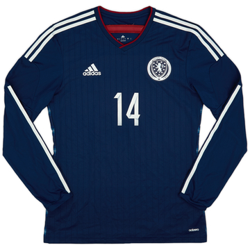 2014-15 Scotland Player Issue Home L/S Shirt #14 - 9/10 - (M)
