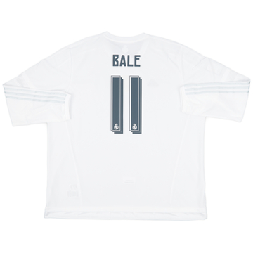 2015-16 Real Madrid Home L/S Shirt Bale #11 (3XL)