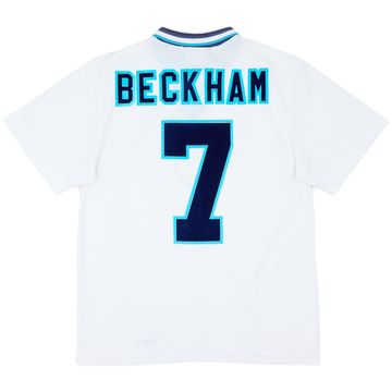 1995-97 England Home Shirt Beckham #7 - 8/10 - (M)