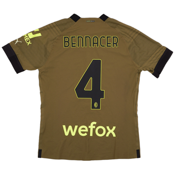 2022-23 AC Milan Match Issue Third Shirt Bennacer #4