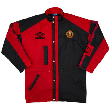 1995-96 Manchester United Umbro Padded Bench Coat - 6/10 - (M)