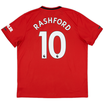2019-20 Manchester United Home Shirt Rashford #10 - 9/10 - (XL)