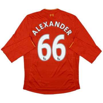 2016-17 Liverpool Home L/S Shirt Alexander #66 - 8/10 - (S)