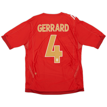 2006-08 England Away Shirt Gerrard #4 - 5/10 - (L)
