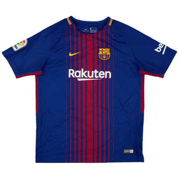 2017-18 Barcelona Home Shirt - 8/10 - (XL.Boys)
