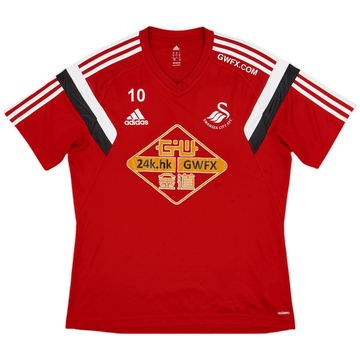 2014-15 Swansea Player Issue adidas Training Shirt #10 - 6/10 - (L)