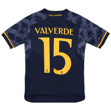 2023-24 Real Madrid Away Shirt Valverde #15 (XS.Kids)