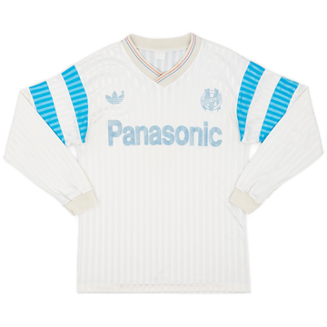 1990-91 Olympique Marseille Home L/S Shirt - 7/10 - (S)