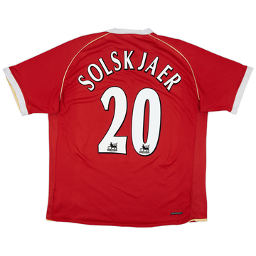 2006-07 Manchester United Home Shirt Solskjaer #20 - 5/10 - (XL)
