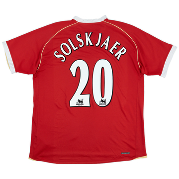2006-07 Manchester United Home Shirt Solskjaer #20 - 5/10 - (XL)