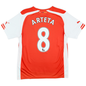 2014-15 Arsenal Home Shirt Arteta #8 - 7/10 - (S)