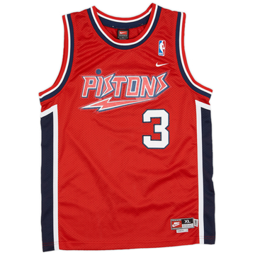 1980-81 Detroit Pistons Wallace #3 Nike Rewind Swingman Jersey - 7/10 - (XL.Boys)