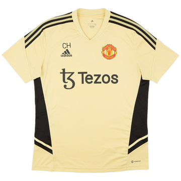 2021-22 Manchester United Staff Issue adidas Training Shirt 'CH' - 7/10 - (L)