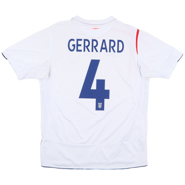 2005-07 England Home Shirt Gerrard #4 - 5/10 - (L)