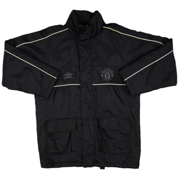 2000-01 Manchester United Umbro Padded Bench Coat - 7/10 - (L)