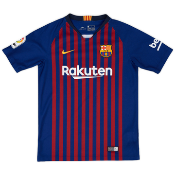2018-19 Barcelona Home Shirt - 8/10 - (L.Boys)