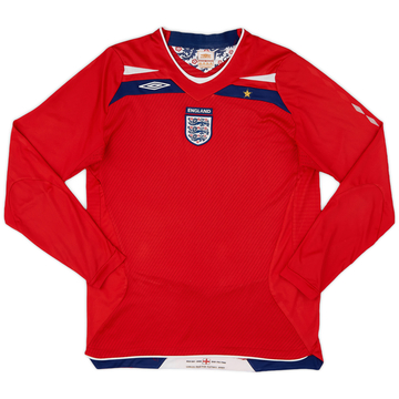 2008-10 England Away L/S Shirt - 8/10 - (XL.Boys)
