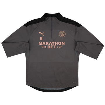 2019-20 Manchester City Staff Issue Puma 1/4 Zip Rain Jacket BK - 10/10 - (XL)
