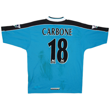 1999-00 Aston Villa Match Worn Third Shirt Carbone #18