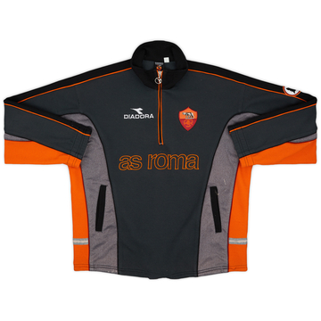 1998-99 Roma Diadora 1/4 Zip Sweat Top - 7/10 - (M)