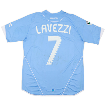 2007-08 Napoli Match Issue Home Shirt Lavezzi #7