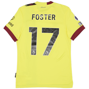 2023-24 Burnley Match Issue Away Shirt Foster #17