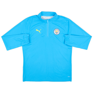 2024-25 Manchester City Puma 1/4 Zip Training Rain Top - As New - (L)