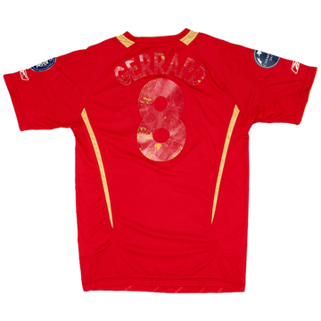 2005-06 Liverpool CL Home Shirt Gerrard #8 - 4/10 - (S)