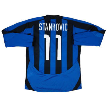 2003-04 Inter Milan Match Issue Home L/S Shirt Stankovic #11